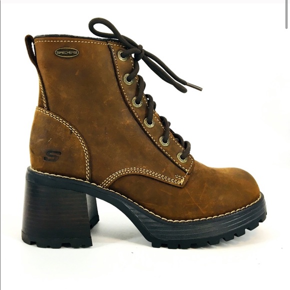 skechers heeled boots